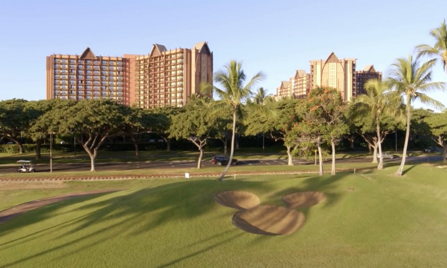 Aulani Golf Course Bunker Hidden Mickey