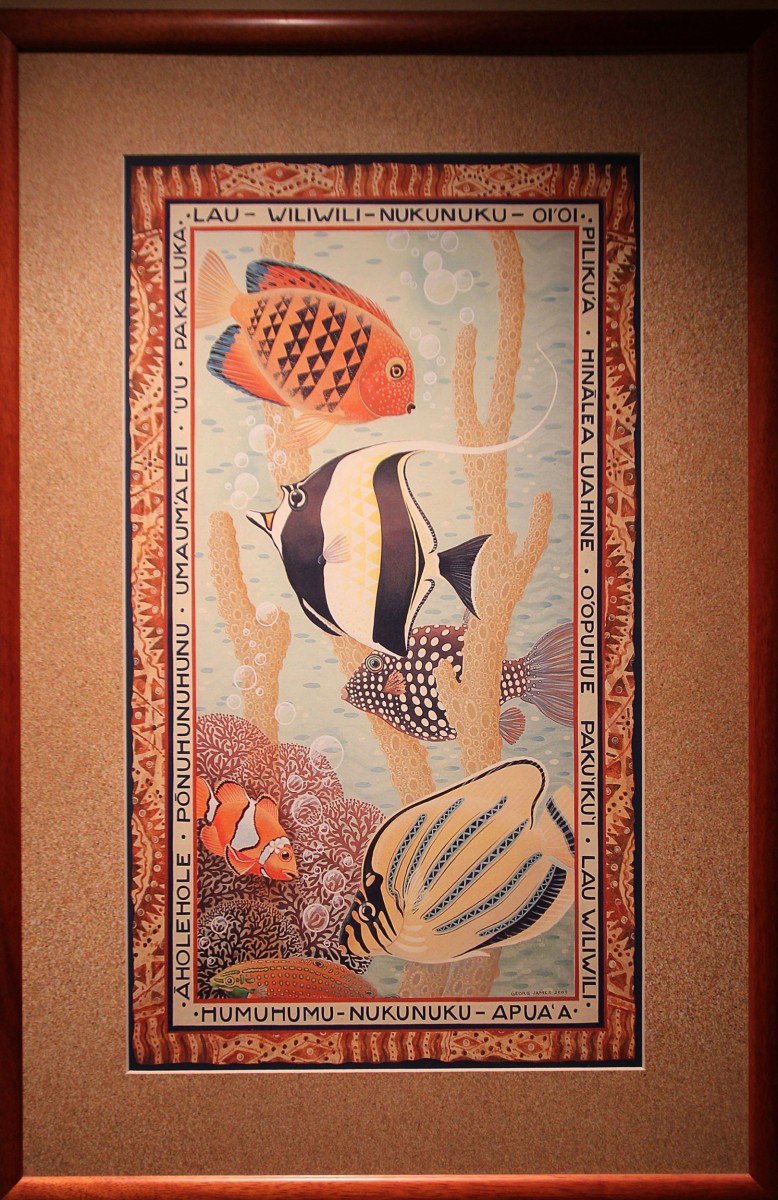 Aulani Resorts Guest Room Fish Sea Art Hidden Mickey