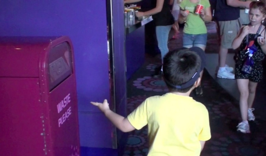 Electric Umbrella Restaurant Talking Trash Can